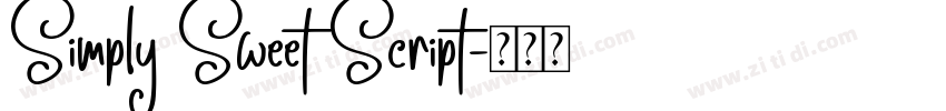 Simply Sweet Script字体转换